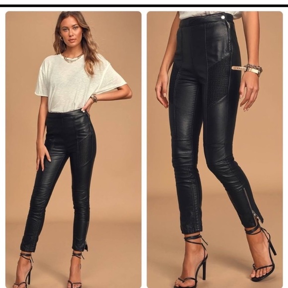 Free People Pants - Free People Kalin Moto faux leather pants
